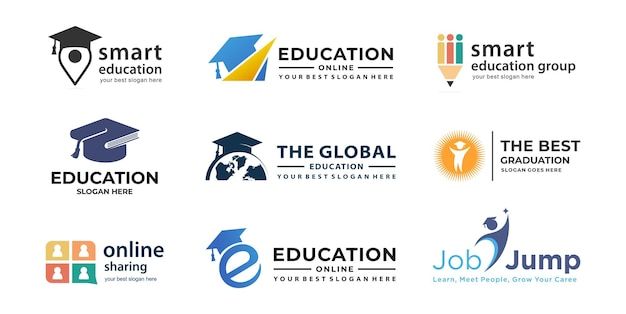 Premium Vector Best Educational Logo Collection Perfect Template For premium-vector-best-educational-logo-collection-perfect-template-for