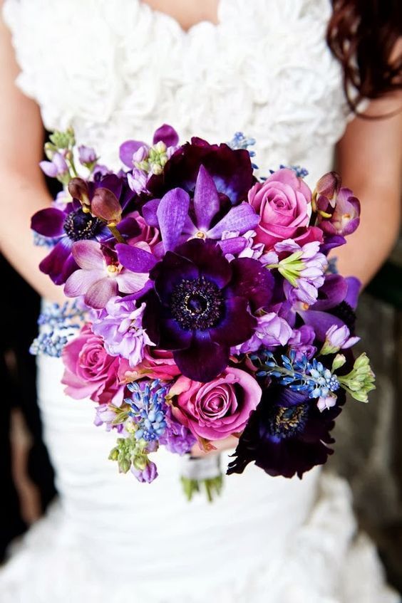 50 Fall Wedding Bouquets For Autumn Brides Future 3 Pinterest Dark Purple Fall Wedding Bouquet Http Www Himisspuff