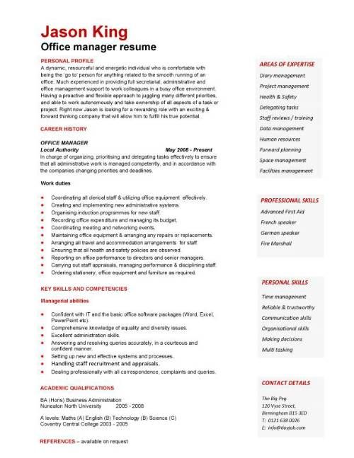 A well written resume example that will help you to convey your office manager skills, experience and academic qualifications.
