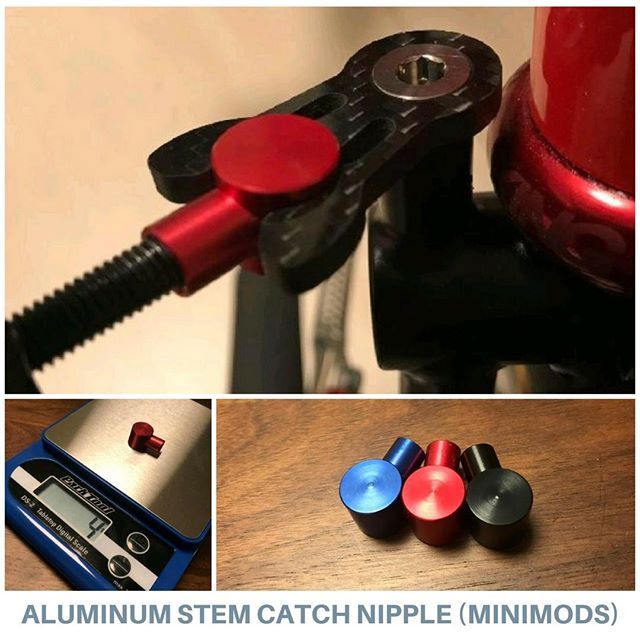 Brompton Colorful Aluminum Mushroom Nipple for Handlebar Stem Catch