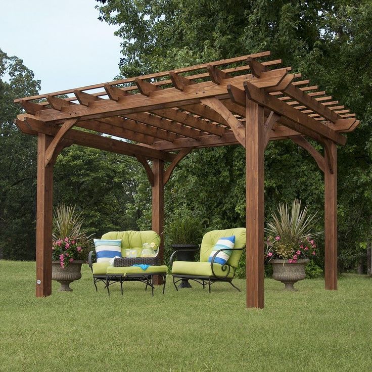 Backyard Discovery Cedar Pergola 10 x 12 (Cedar Wood ... Backyard Discovery Cedar Pergola 10 x 12 (Cedar Wood ... on Backyard Discovery Pavilion id=14292