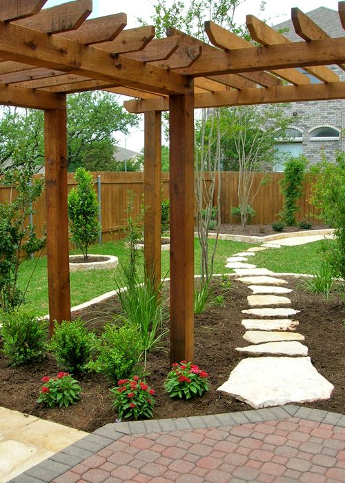 Arbor Trellis Ideas Part - 25: Arbor Beyond The Patio. DIY Add Landscaping To Your Backyard ~ Lots Of Inspiring Landscaping Ideas ~ Pictures Of Texas Xeriscape Gardens