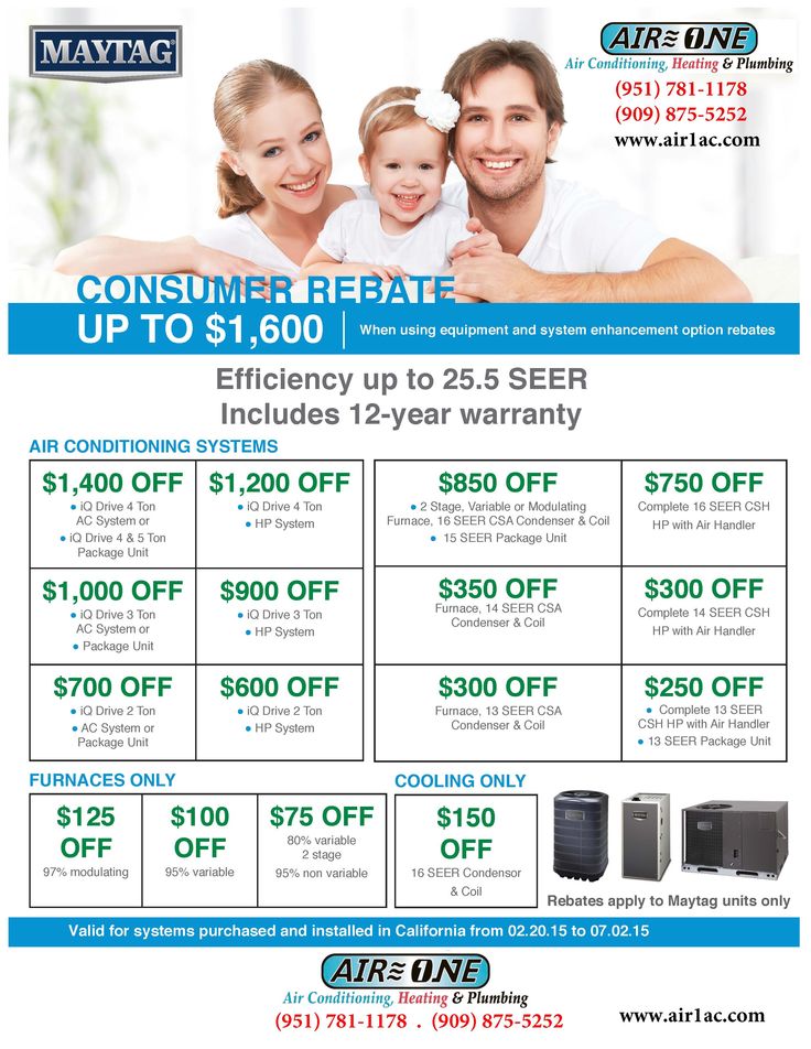 Air One Air Conditioning & Heating RebatesSpecialsCoupons Heating Air One Air Conditioning & Heating RebatesSpecialsCoupons Heating