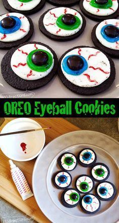 OREO Cookie Eyeballs Halloween Treats DIY #apuck #cookie #halloween #cookie