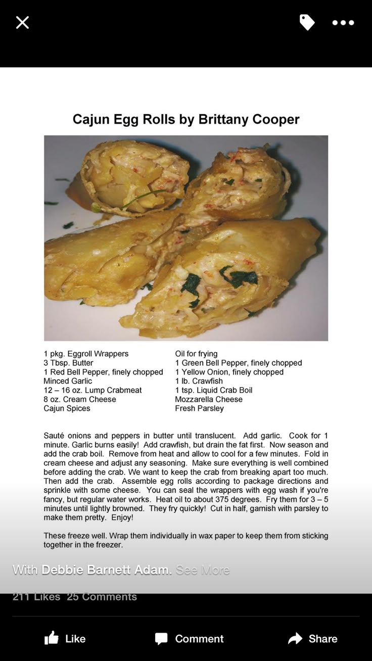 Cajun eggroll a Crawfish recipes, Egg roll recipes Cajun eggroll a Crawfish recipes, Egg roll recipes
