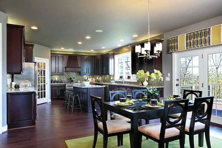 In this gorgeous kitchen you can see the backsplash ...