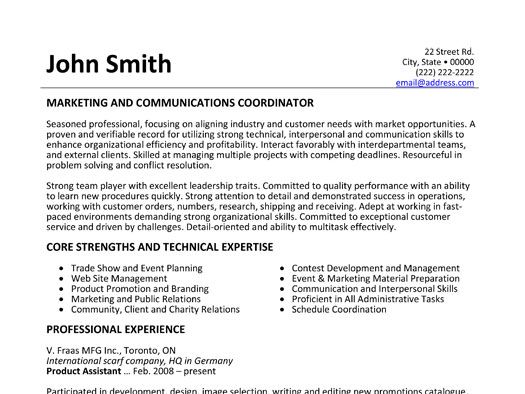 Click Here to Download this Marketing and Communications Coordinator Resume Template! http://www.resumetemplates101.com/Marketing-resume-templates/Template-14/