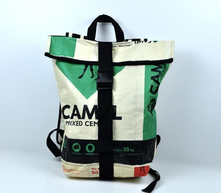 recycled backpack made of cement bags upcycling bag backpack