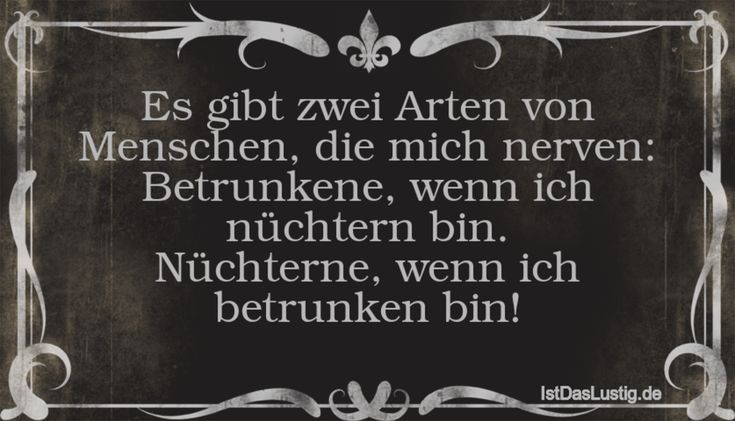 Es Gibt Zwei Arten Von Leuten Die Mich Argern Betrunkene Wenn Ich