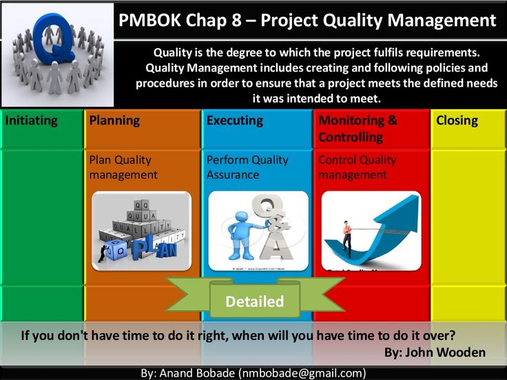 PMP Chap 8 - Project Quality Management by Anand Bobade via - quality management plan PMP Chap 8 - Project Quality Management by Anand Bobade via - quality management plan