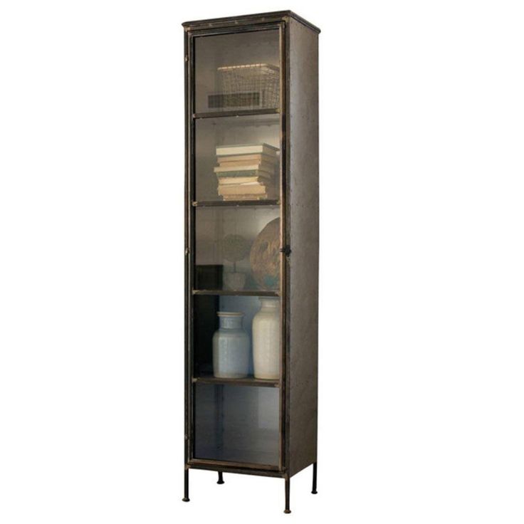 Tall Iron And Glass Apothecary Cabinet Doors Tall Iron And Glass Apothecary Cabinet, Tall Cabinet With Glass Doors