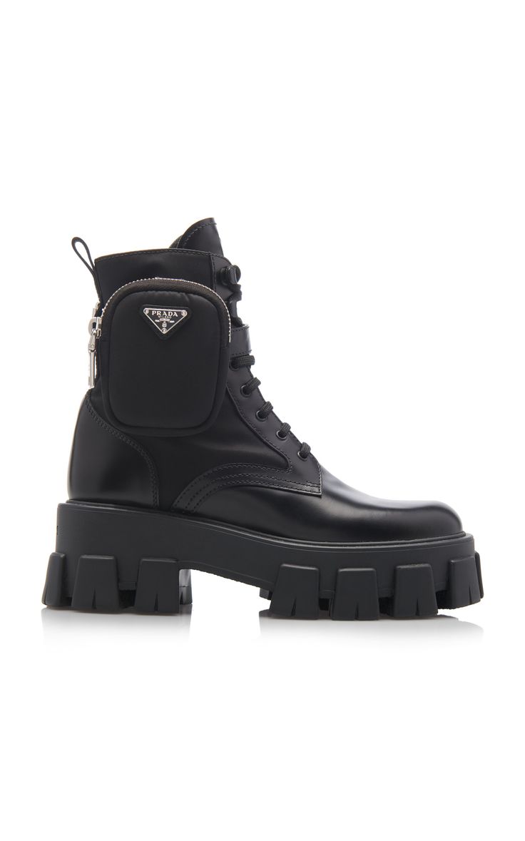 prada combat boots with pouch