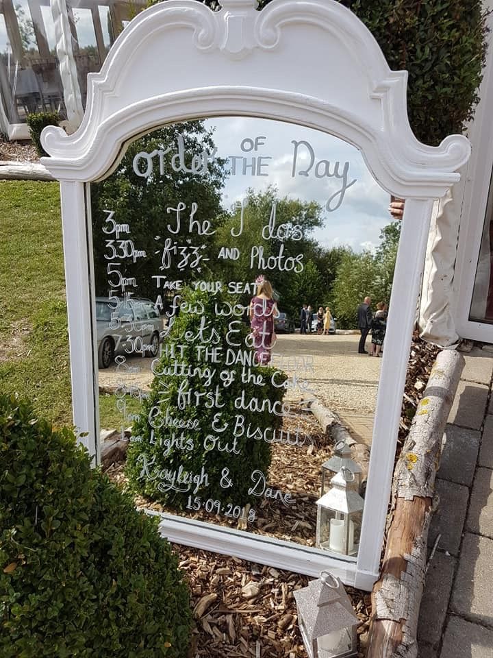 large wedding mirror for