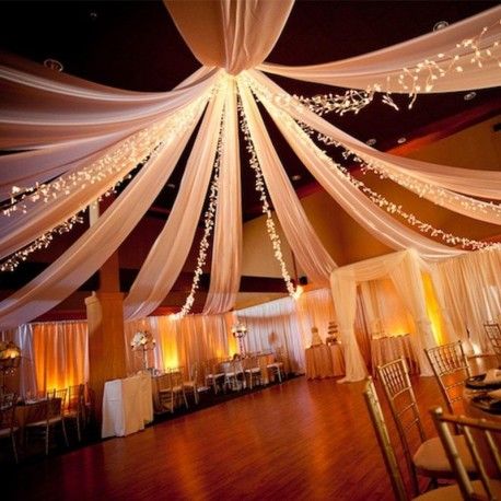 Une tenture blanche pour un mariage somptueux, faites de votre salle une décoration réussie avec
