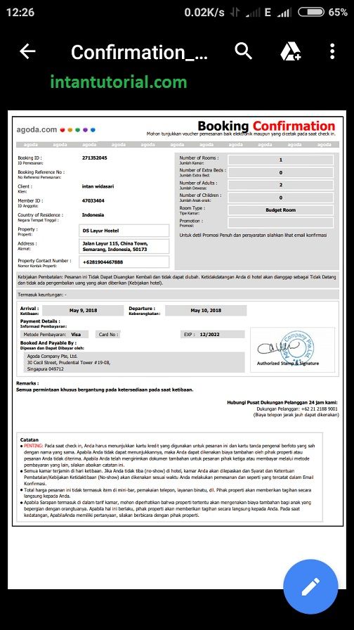 Pin di cara booking hotel di agoda