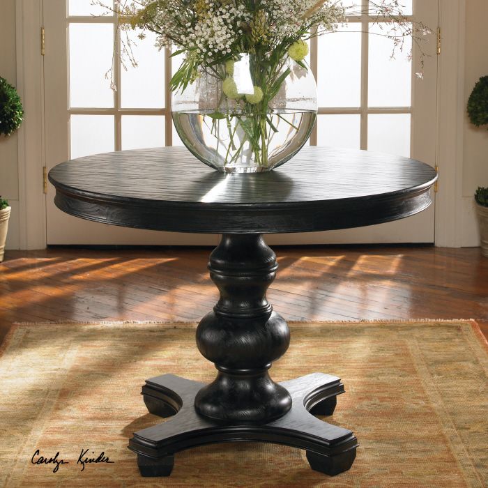 22 Best Decorating Images On Pinterest Foyer Bench Hallway Foyer Entry Old World Brynmore Wood Grain Round Black Table