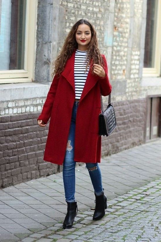 Casual Friday :: Red Coat & Patent Leather Boots - Wendy's Lookbook Red coat out
