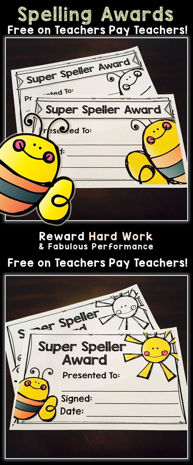 <strong>Award Certificate</strong> Templates - Teaching, Classroom, Sport Spelling bee award certificate template