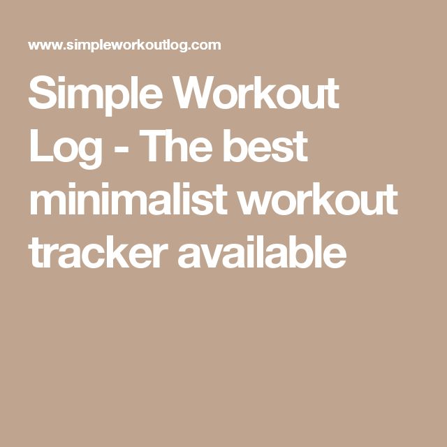simple workout log