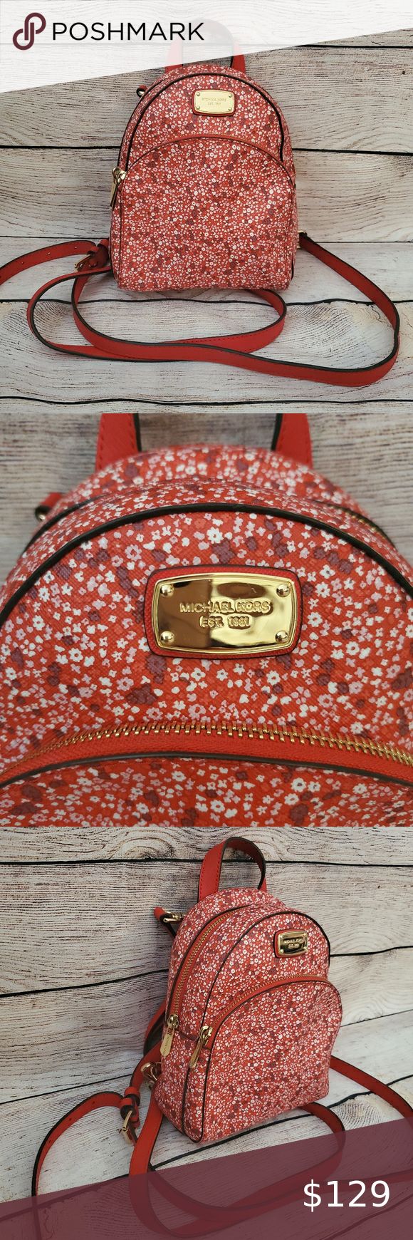 Michael kors clearance abbey floral backpack