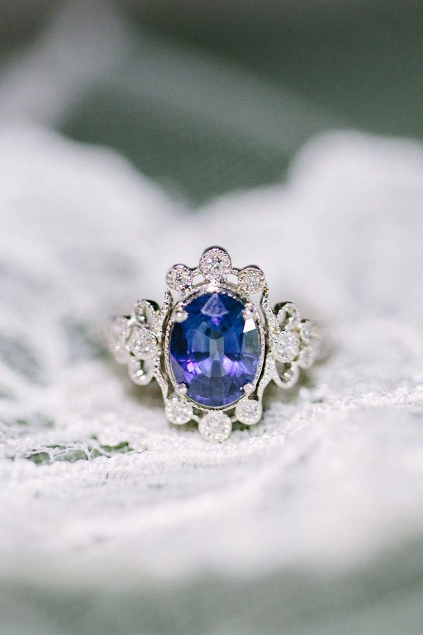 178 Best Engagement Rings Images On Pinterest Vintage Blue Gem Engagement Ring Done By Claire Pettibone In Partnership With Trumpet And Horn