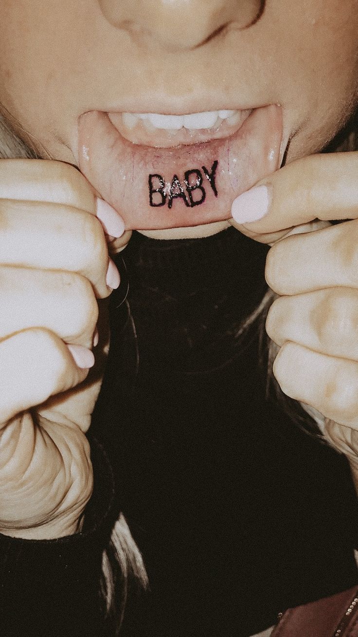 Inside lip tattoo inside lip tatoo Baby tattoos