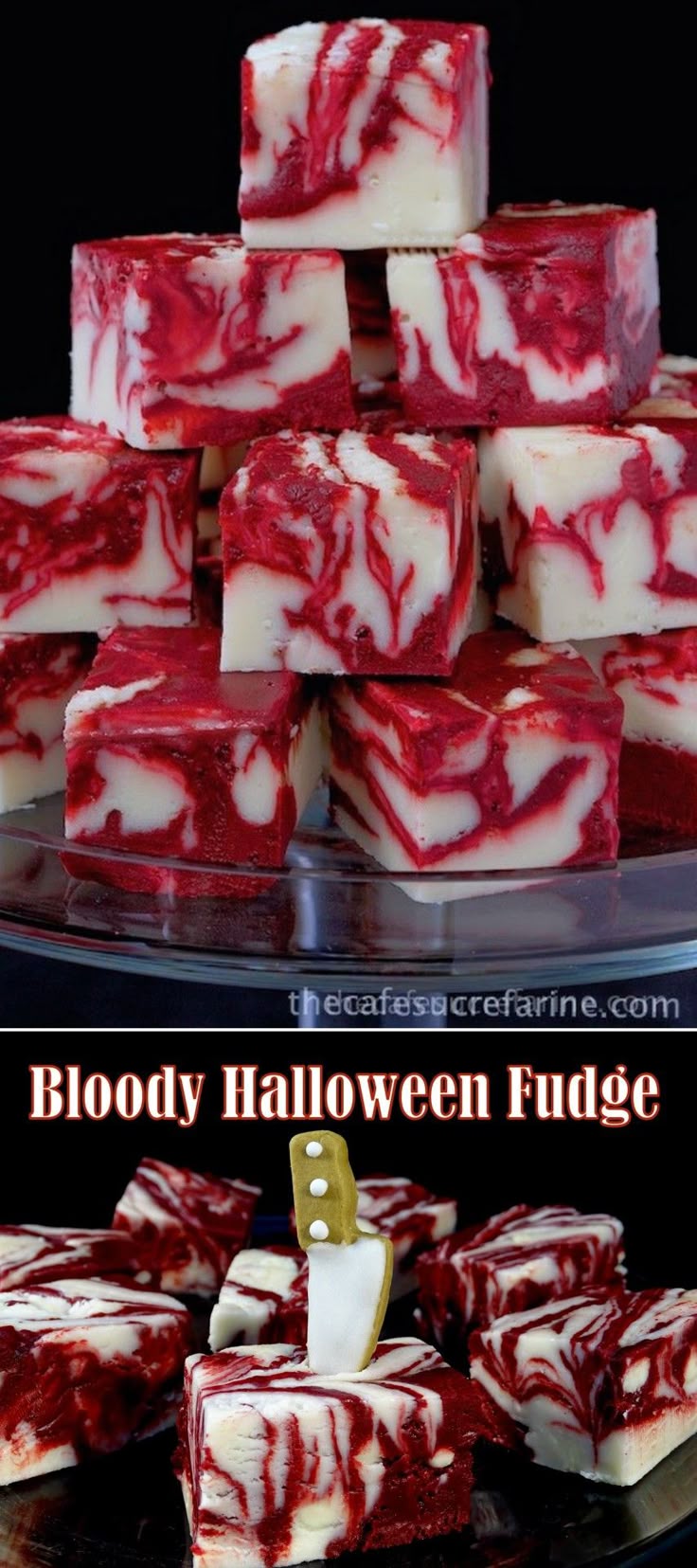 DIY Halloween Bloody Fudge Recipe from The Cafe Sucre Farine. This DIY Halloween...
