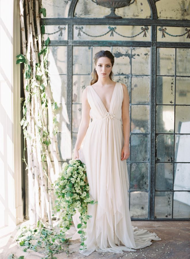Wedding Dresses Ilration Description Simple Chic Plunging Wedding Dresses Ilration Description Simple Chic Plunging Neckline Gown Www Stylemepretty