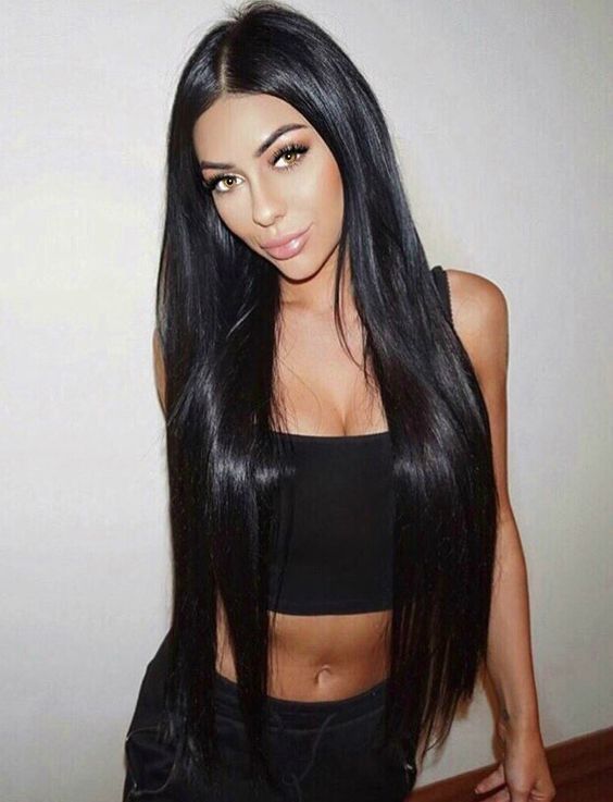 Shared long hair black