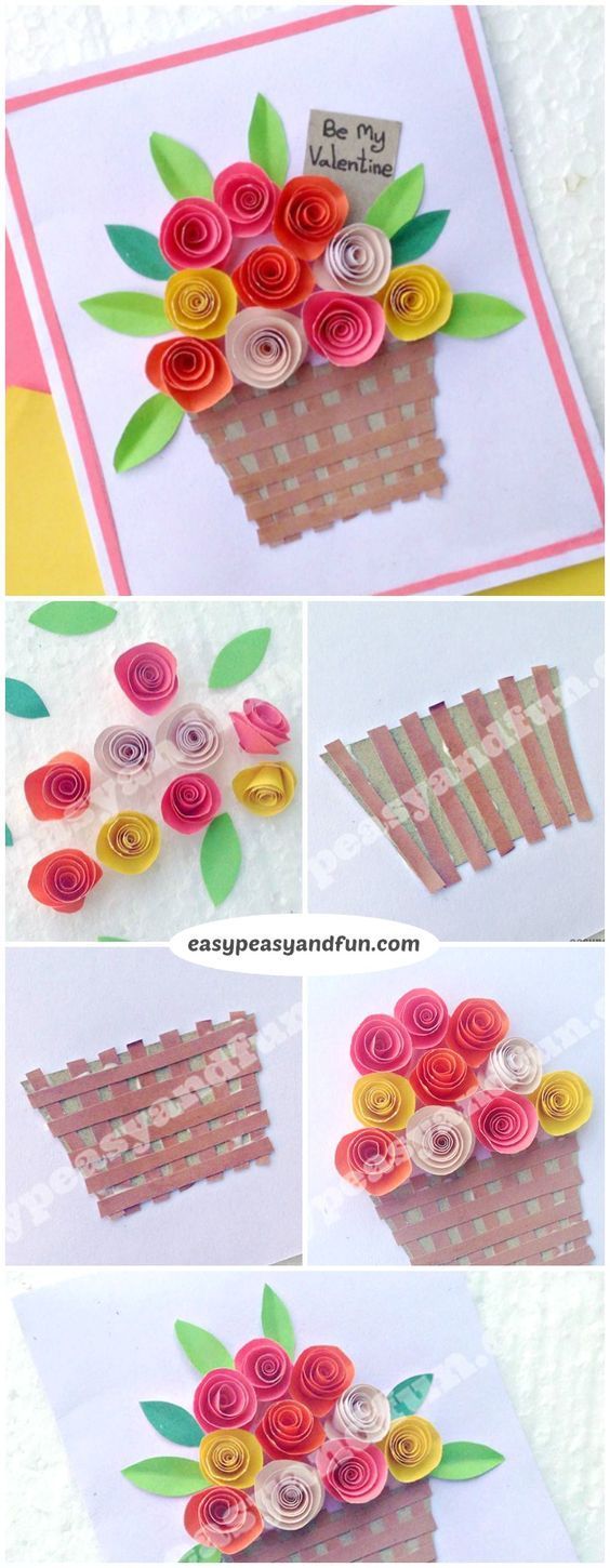 DIY Rolled Paper Roses Valentines Day or Mother’s Day Card – #Bricolage fete des… DIY Rolled Paper Roses Valentines Day or Mother’s Day Card – #Bricolage fete des…