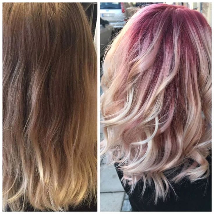 Short Blonde Hair With Pink Underneath
