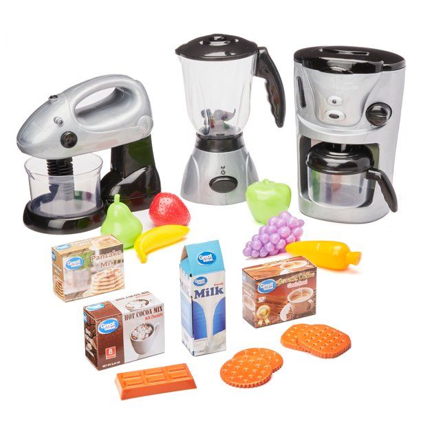 Kid Connection Kitchen Play Set 18 Pieces Walmart Com In 2021 Kids Connection Gourmet Kitchen Appliances Toys For Girls