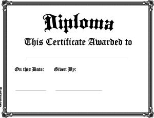 blank diplomas