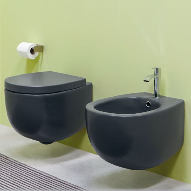 Wall Hung Wc Matt Basalto Milk Nic Design Wall Hung Toilet