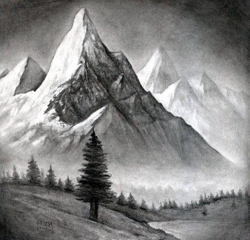 realistic landscape drawing realistic landscape drawing