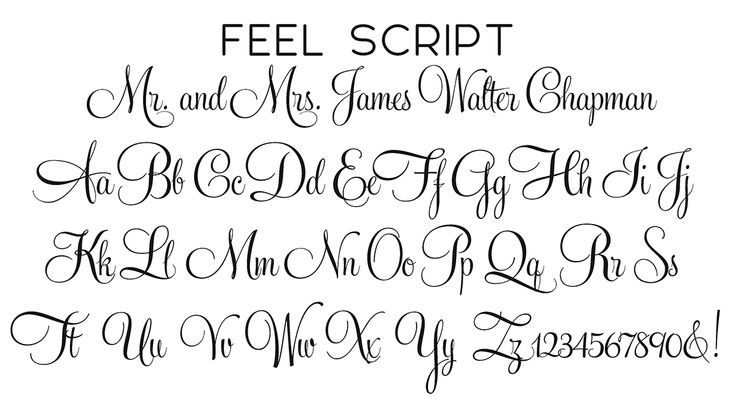 feel script font
