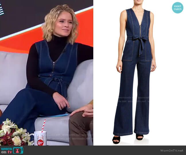 AMERI V NECK DENIM JUMPSUIT 【送料無料キャンペーン?】