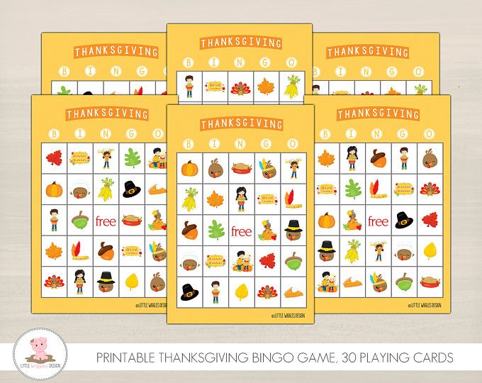 Thanksgiving Game, Printable Thanksgiving Riddle Game, Thanksgiving - Thanksgiving Bingo Game 8 X 10 Cards