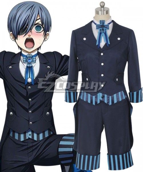 Black Butler Ciel Phantomhive Kuroshitsuji Circus Cosplay Costume Uniform Set