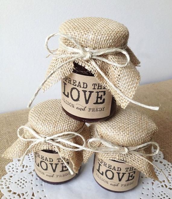 25 Personalized Mini Jelly Jar Wedding Favors 2 oz. each. Customized order with ...