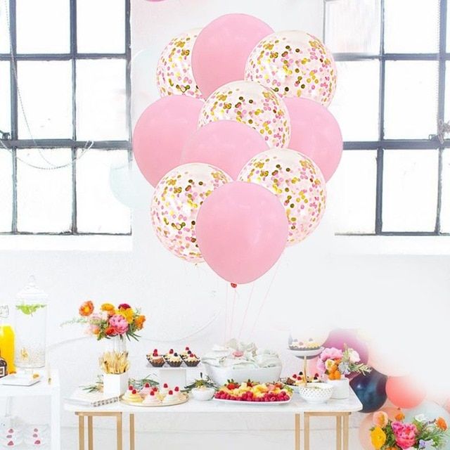 10 Unids Set 12 Pulgadas Confeti Globo 10 Pulgadas Globos De Helio Partido Boda Cumpleaños Globo Decoraci Globos Para Boda Fiestas De Boda Globos De Cumpleaños