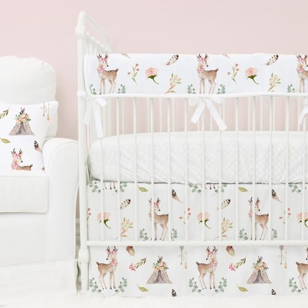 Blakely S Boho Woodland Deer Nursery Bedding Boho Woodland Deer Nursery Bedding
