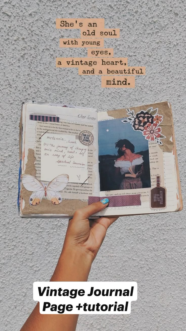 Vintage Journal Page +tutorial | Pinterest