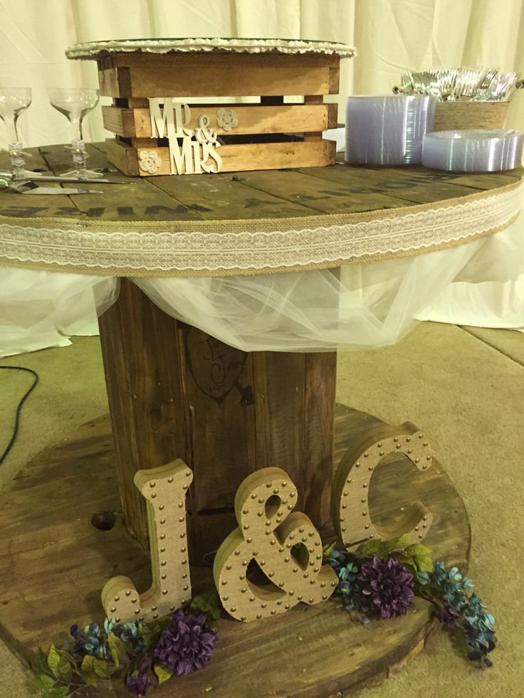 Wire Spool Wedding Cake Table Wire Spool Wedding Cake Table