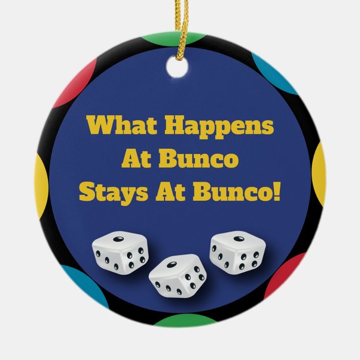 Funny Bunco Dice Game Holiday Gift Ceramic Ornament Funny Bunco Dice Game Holiday Gift Ceramic Ornament