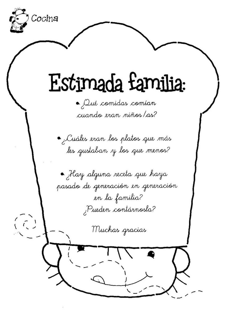 Recursos Para Educación Infantil Circular Para Recetas O Taller De Cocina Cocina Para Niños Taller De Educacion Infantil Educacion
