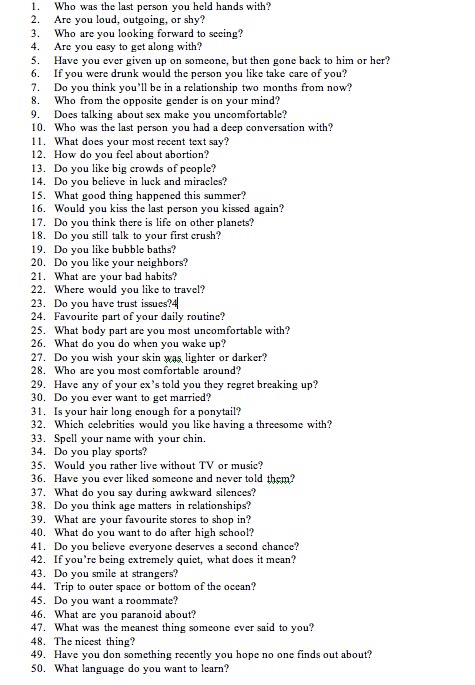character interview questions