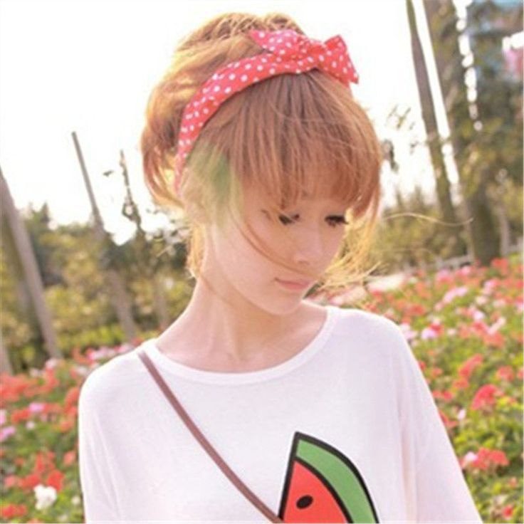 Cute Korean Dots Bunny Rabbit Ear Ribbon Headwear Hairband Metal Wire Scarf Headband Hair Band Accesso Scarf Headband Hair Band Accessories Headband Hairstyles