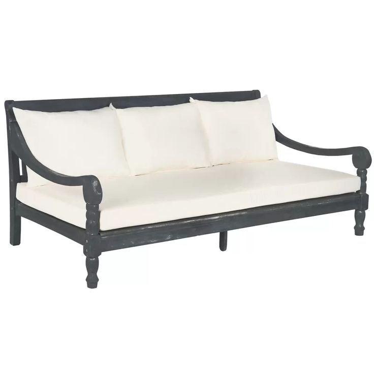 Roush Teak Patio Daybed with Cushions in 2020 | Patio ... Roush Teak Patio Daybed with Cushions in 2020 | Patio ... on Wilson & Fisher Verrado Black Cushioned Patio Sofa id=88369