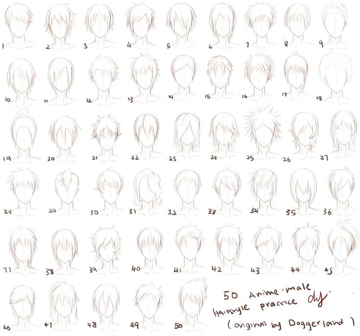 Anime Guy hairstyles by Wenqiann on DeviantArt | 머리카락 그리는 법, 남자 머리 그리기